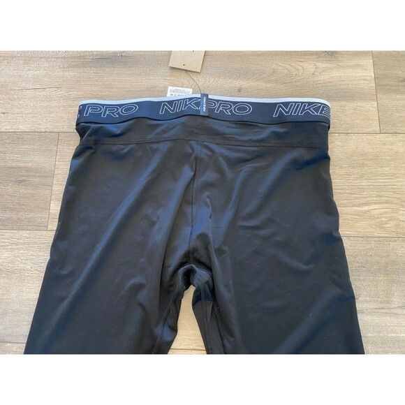 Nike Pro Dri-Fit Men's 3/4 Tights Size 2XLT Tall Black DD1919-010 Swoosh - Picture 9 of 9
